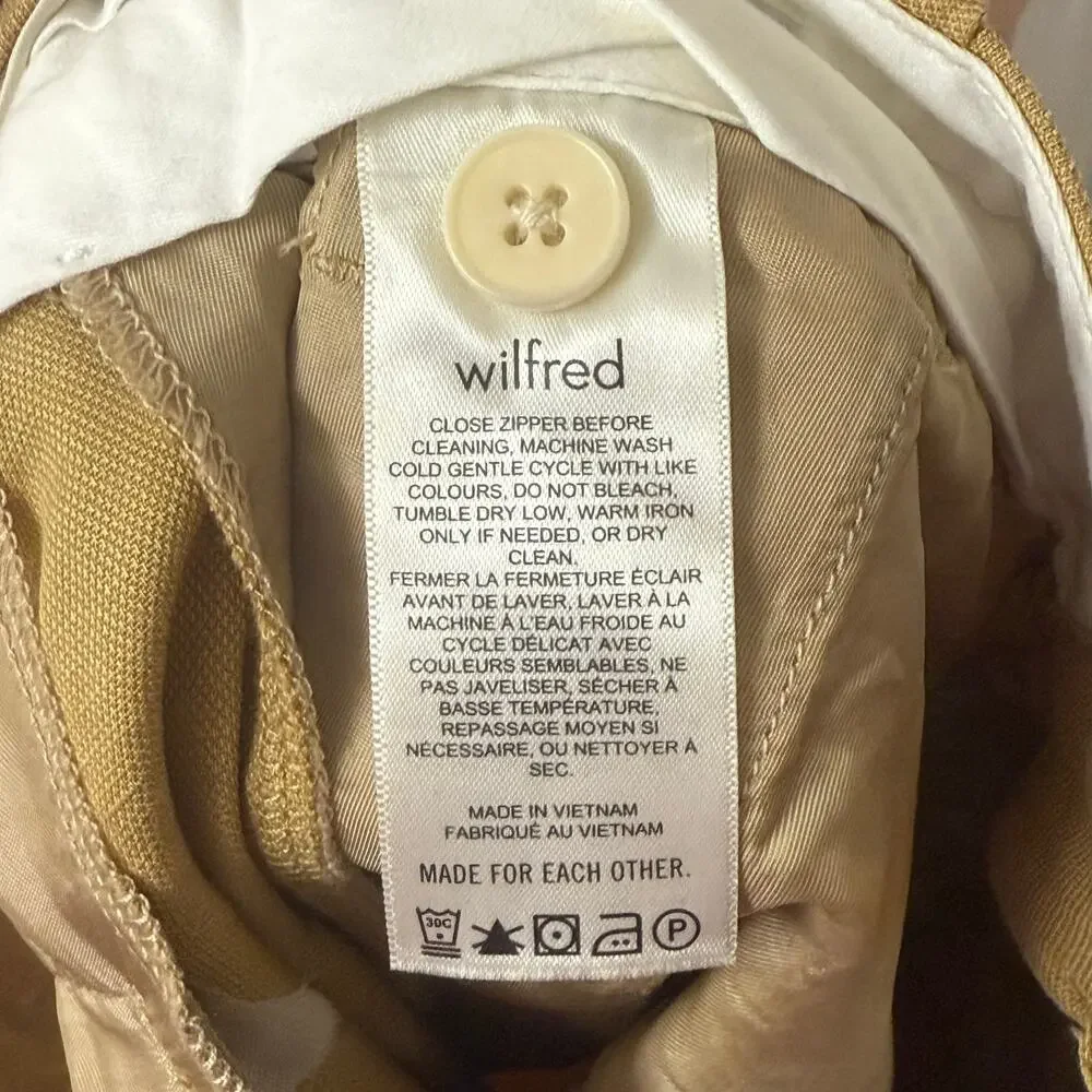 Aritzia Wilfred The Effortless Pant Cruiselinen Size 00